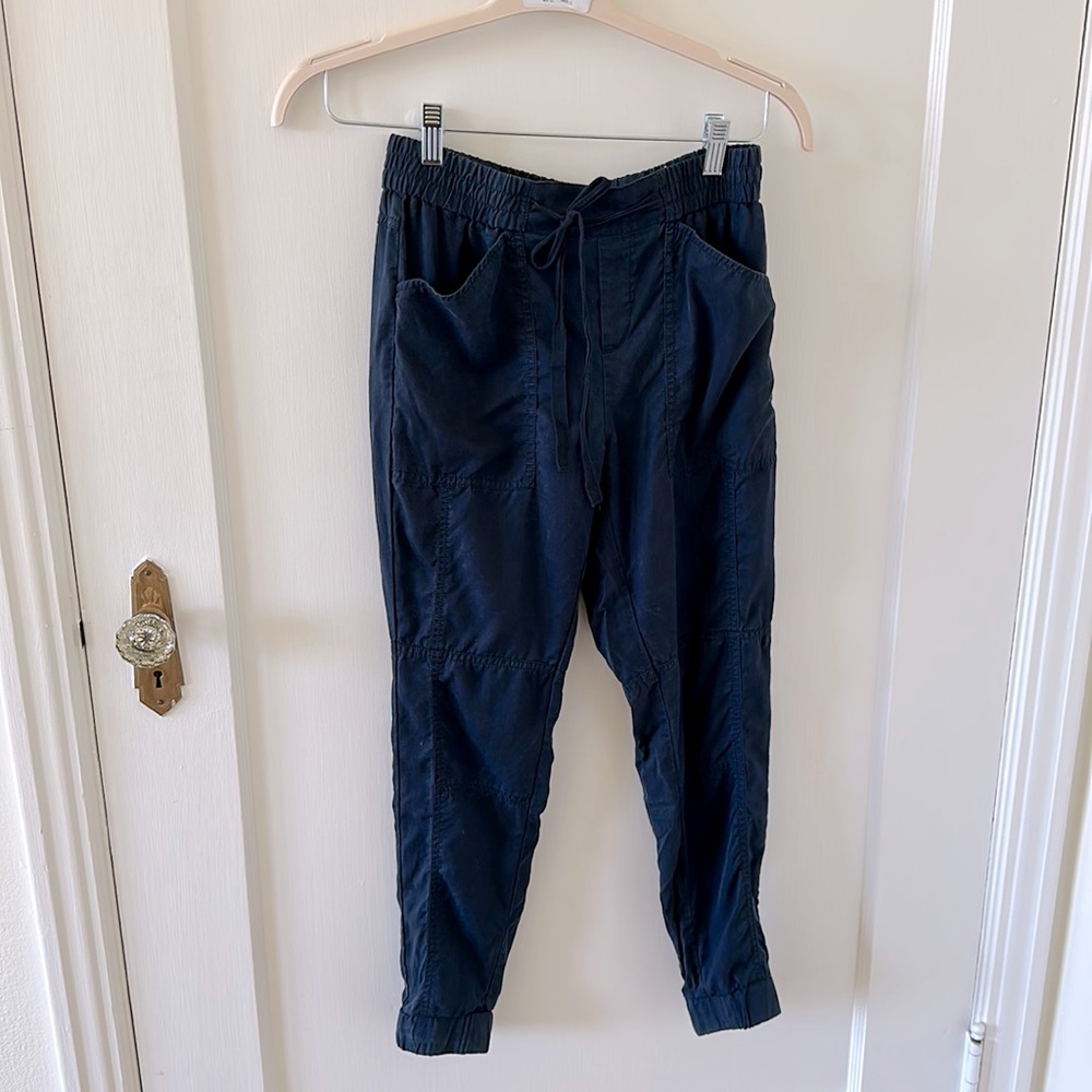 Navy cargo joggers